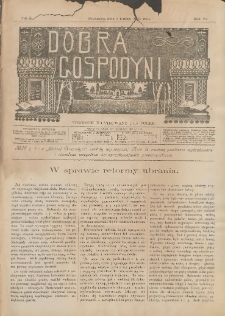 Dobra Gospodyni : pismo tygodniowe ilustrowane dla kobiet. 1906.02.09 R.6 Nr6
