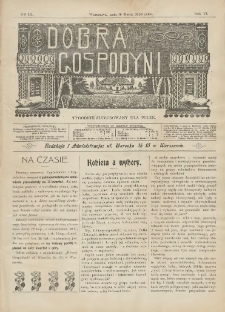 Dobra Gospodyni : pismo tygodniowe ilustrowane dla kobiet. 1906.03.16 R.6 Nr11