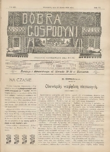 Dobra Gospodyni : pismo tygodniowe ilustrowane dla kobiet. 1906.03.23 R.6 Nr12