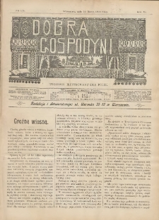 Dobra Gospodyni : pismo tygodniowe ilustrowane dla kobiet. 1906.03.30 R.6 Nr13