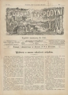 Dobra Gospodyni : pismo tygodniowe ilustrowane dla kobiet. 1906.04.20 R.6 Nr16
