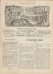Dobra Gospodyni : pismo tygodniowe ilustrowane dla kobiet. 1906.06.29 R.6 Nr26