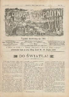 Dobra Gospodyni : pismo tygodniowe ilustrowane dla kobiet. 1906.07.06 R.6 Nr27