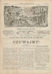 Dobra Gospodyni : pismo tygodniowe ilustrowane dla kobiet. 1906.07.13 R.6 Nr28