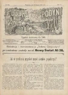 Dobra Gospodyni : pismo tygodniowe ilustrowane dla kobiet. 1906.08.10 R.6 Nr32