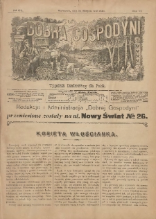 Dobra Gospodyni : pismo tygodniowe ilustrowane dla kobiet. 1906.08.24 R.6 Nr34