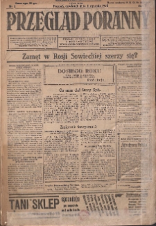 Przegląd Poranny: pismo niezależne i bezpartyjne 1925.01.01 R.5 Nr1