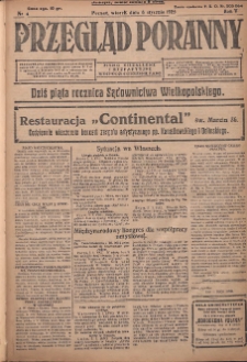 Przegląd Poranny: pismo niezależne i bezpartyjne 1925.01.06 R.5 Nr4