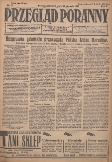 Przegląd Poranny: pismo niezależne i bezpartyjne 1925.01.15 R.5 Nr11