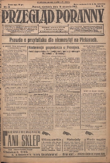 Przegląd Poranny: pismo niezależne i bezpartyjne 1925.01.18 R.5 Nr14