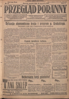 Przegląd Poranny: pismo niezależne i bezpartyjne 1925.01.20 R.5 Nr15