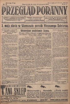 Przegląd Poranny: pismo niezależne i bezpartyjne 1925.01.21 R.5 Nr16