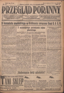 Przegląd Poranny: pismo niezależne i bezpartyjne 1925.01.23 R.5 Nr18