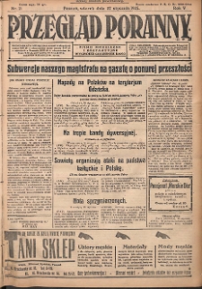Przegląd Poranny: pismo niezależne i bezpartyjne 1925.01.27 R.5 Nr21