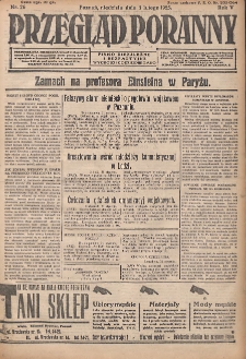 Przegląd Poranny: pismo niezależne i bezpartyjne 1925.02.01 R.5 Nr26