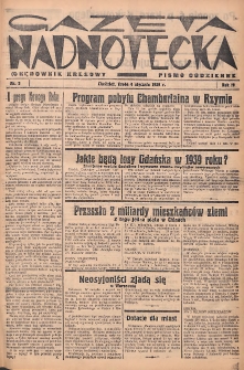 Gazeta Nadnotecka (Orędownik Kresowy): pismo codzienne 1939.01.04 R.19 Nr3