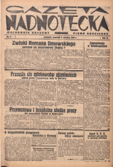 Gazeta Nadnotecka (Orędownik Kresowy): pismo codzienne 1939.01.05 R.19 Nr4
