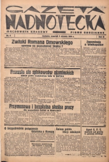 Gazeta Nadnotecka (Orędownik Kresowy): pismo codzienne 1939.01.05 R.19 Nr4