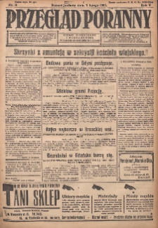 Przegląd Poranny: pismo niezależne i bezpartyjne 1925.02.07 R.5 Nr31
