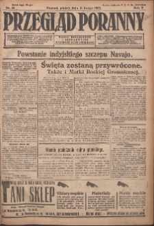 Przegląd Poranny: pismo niezależne i bezpartyjne 1925.02.13 R.5 Nr36