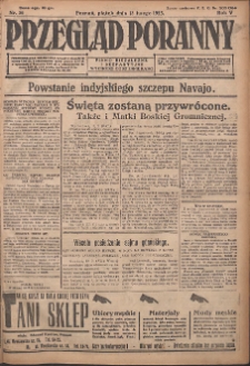 Przegląd Poranny: pismo niezależne i bezpartyjne 1925.02.13 R.5 Nr36