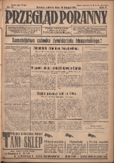 Przegląd Poranny: pismo niezależne i bezpartyjne 1925.02.14 R.5 Nr37
