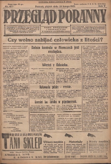 Przegląd Poranny: pismo niezależne i bezpartyjne 1925.02.20 R.5 Nr42