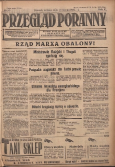 Przegląd Poranny: pismo niezależne i bezpartyjne 1925.02.21 R.3 Nr43
