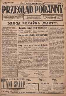 Przegląd Poranny: pismo niezależne i bezpartyjne 1925.02.24 R.5 Nr45
