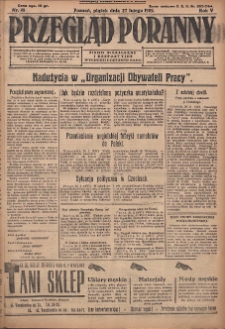 Przegląd Poranny: pismo niezależne i bezpartyjne 1925.02.27 R.5 Nr48