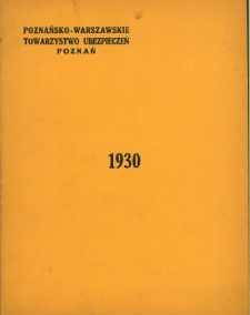 XII Sprawozdanie z działalności za rok 1930.