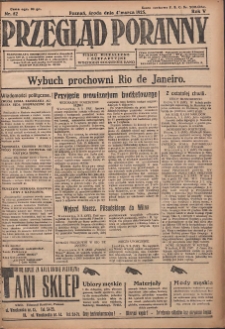 Przegląd Poranny: pismo niezależne i bezpartyjne 1925.03.04 R.5 Nr52