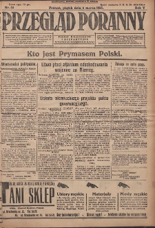 Przegląd Poranny: pismo niezależne i bezpartyjne 1925.03.06 R.5 Nr54