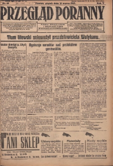 Przegląd Poranny: pismo niezależne i bezpartyjne 1925.03.13 R.5 Nr60