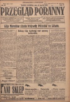 Przegląd Poranny: pismo niezależne i bezpartyjne 1925.03.15 R.5 Nr62