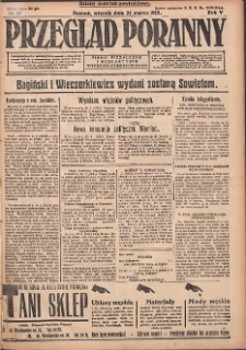 Przegląd Poranny: pismo niezależne i bezpartyjne 1925.03.24 R.5 Nr69