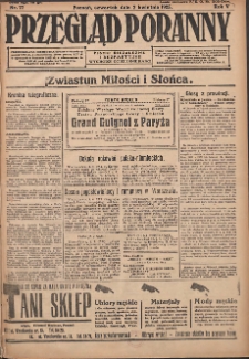 Przegląd Poranny: pismo niezależne i bezpartyjne 1925.04.02 R.5 Nr77
