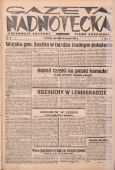 Gazeta Nadnotecka (Orędownik Kresowy): pismo codzienne 1939.01.12 R.19 Nr9