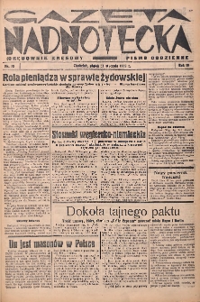Gazeta Nadnotecka (Orędownik Kresowy): pismo codzienne 1939.01.13 R.19 Nr10