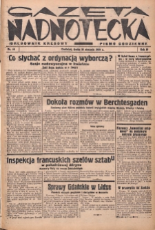 Gazeta Nadnotecka (Orędownik Kresowy): pismo codzienne 1939.01.18 R.19 Nr14
