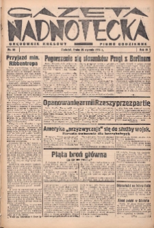 Gazeta Nadnotecka (Orędownik Kresowy): pismo codzienne 1939.01.25 R.19 Nr20