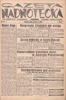 Gazeta Nadnotecka (Orędownik Kresowy): pismo codzienne 1939.01.27 R.19 Nr22