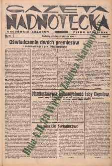 Gazeta Nadnotecka (Orędownik Kresowy): pismo codzienne 1939.01.29 R.19 Nr24