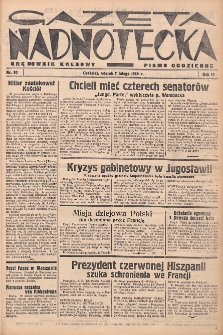 Gazeta Nadnotecka (Orędownik Kresowy): pismo codzienne 1939.02.07 R.19 Nr30