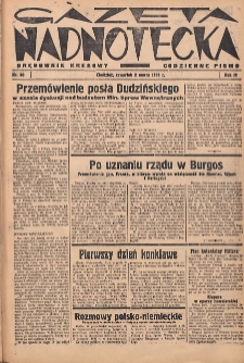 Gazeta Nadnotecka (Orędownik Kresowy): pismo codzienne 1939.03.02 R.19 Nr50