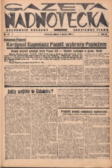 Gazeta Nadnotecka (Orędownik Kresowy): pismo codzienne 1939.03.04 R.19 Nr52