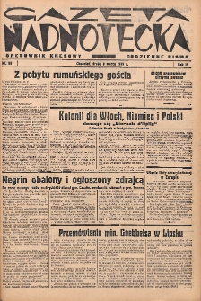 Gazeta Nadnotecka (Orędownik Kresowy): pismo codzienne 1939.03.08 R.19 Nr55