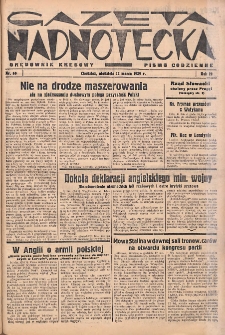 Gazeta Nadnotecka (Orędownik Kresowy): pismo codzienne 1939.03.12 R.19 Nr59