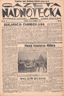 Gazeta Nadnotecka (Orędownik Kresowy): pismo codzienne 1939.04.04 R.19 Nr78