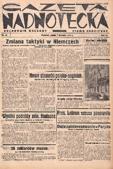 Gazeta Nadnotecka (Orędownik Kresowy): pismo codzienne 1939.04.07 R.19 Nr81